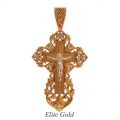 православный крест с распятием в 2 цветах золота