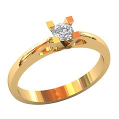 женское помолвочное кольцо с камнем