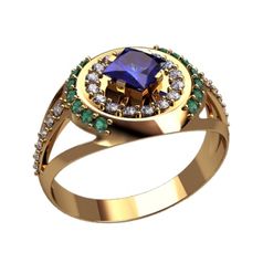 Мужское кольцо дизайнерское с камнями