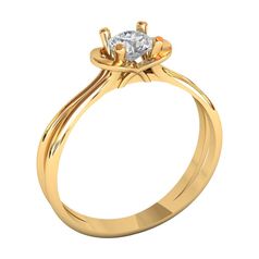 классическое женское кольцо с камнем и узором
