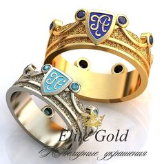 обручальные кольца корона с гербом