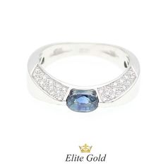 кольцо Beata с сапфиром и бриллиантами