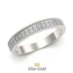 кольцо Safira в белом золоте 585