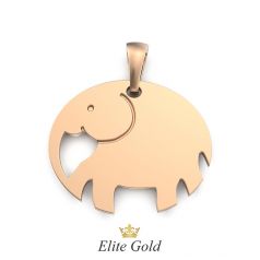 золотая подвеска с изображением слона
