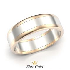обручальное кольцо Berta в красном и белом золоте
