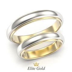 обручальные кольца Fabielle в белом и желтом золоте