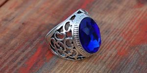 Men's rings with blue stones