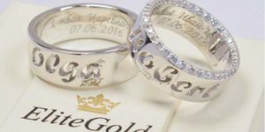 wedding rings with names