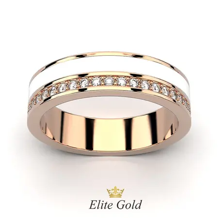 Bespoke Dolly ring with enamel