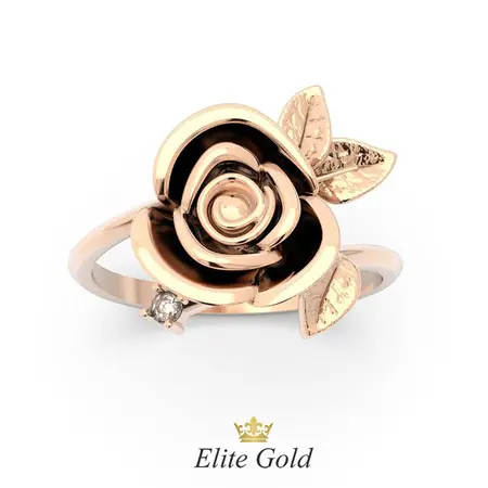 Bespoke Rosalie ring in the shape of a flower