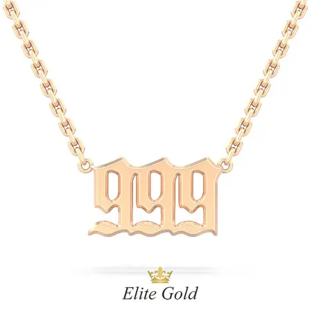 Women's necklace number 999 without stones