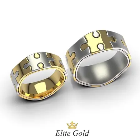 Bespoke Puzzle for Two wedding bands