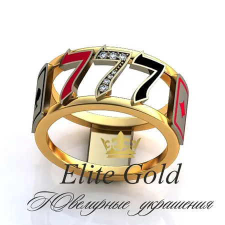 кольцо Casino Royal в 2 цветах золота