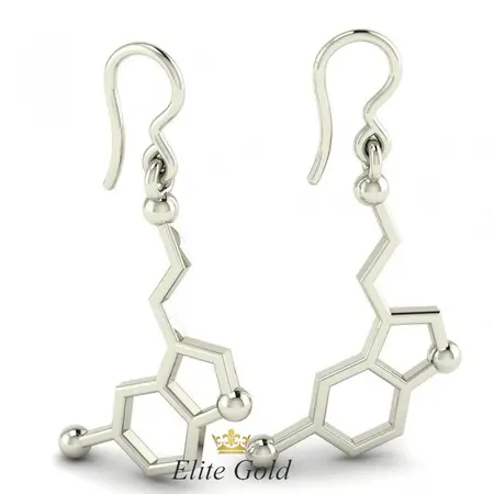 Золотые дизайнерские серьги Molecule