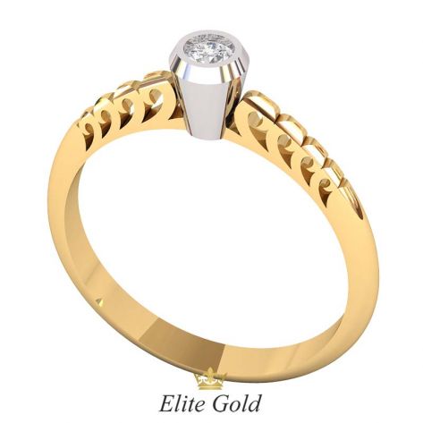 кольцо Amor в 2 цветах золота