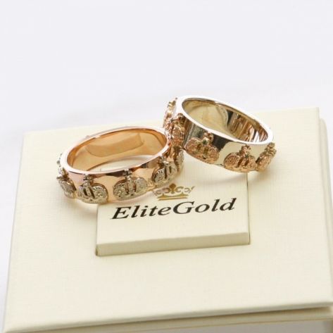 авторские обручальные кольца короны