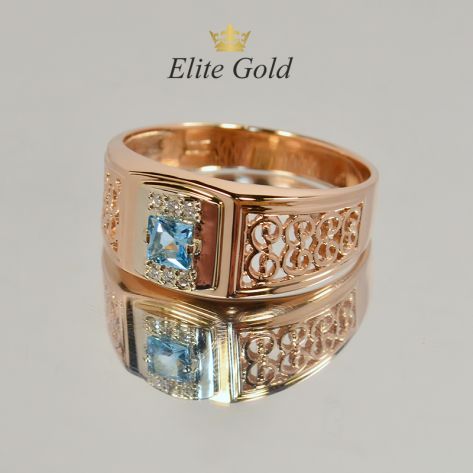 мужская печатка с топазом