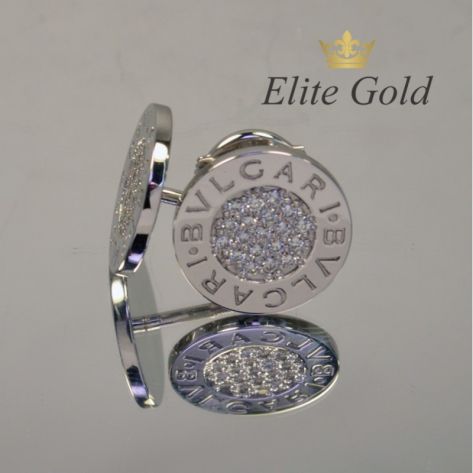 серьги bvlgari bvlgari с камнями в белом золоте