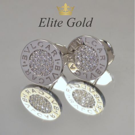 серьги bvlgari bvlgari с камнями в белом золоте