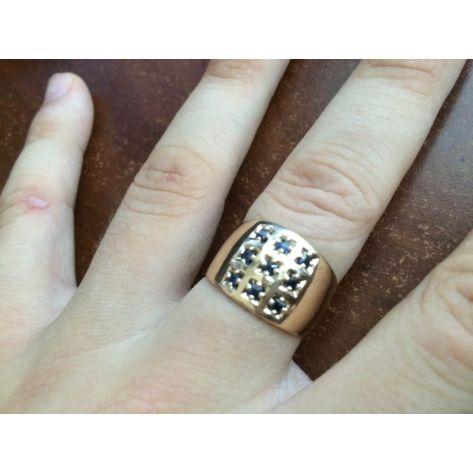 мужское кольцо с девятью камнями