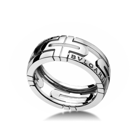 кольцо bvlgari parentesi без камней в белом золоте