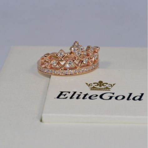 кольцо корона с камнями