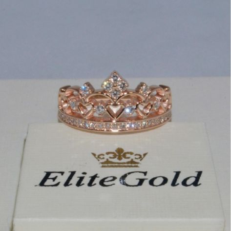 кольцо корона с камнями