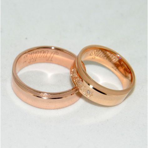 матовые обручальные кольца с каймой