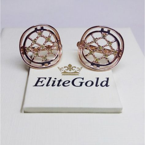 серьги в сеточку с камнями фото