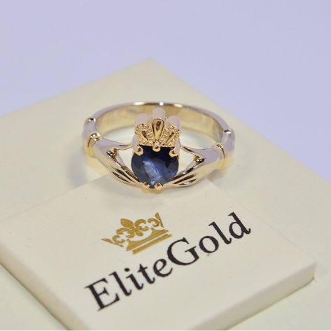 ирландское кольцо с сапфиром