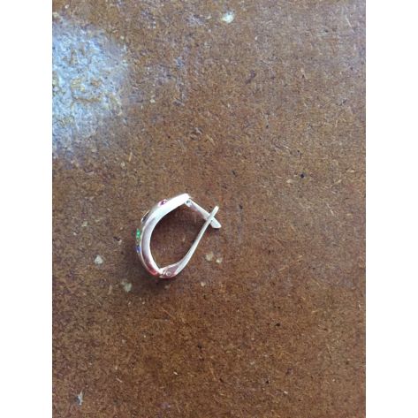 серьги бочонки с камнями сбоку