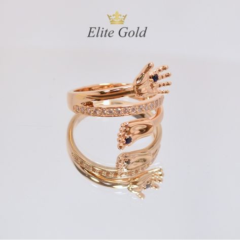 кольцо на рождение ребенка в красном золоте