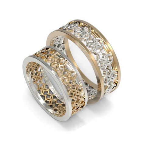 обручальные кольца с орнаментом свадебник