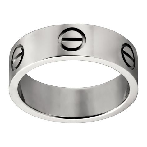 Кольцо в стиле Cartier Love в белом золоте