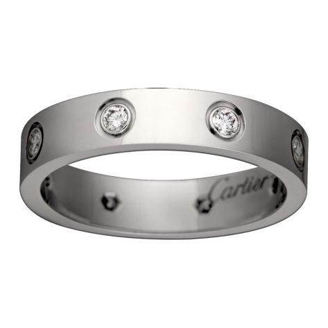 ​Кольцо в стиле Cartier Love Small в белом золоте