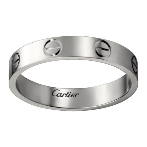 Кольцо в стиле Cartier Love Small в белом золоте