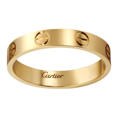 Кольцо в стиле Cartier Love Small в лимонном золоте