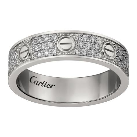 Кольцо в стиле Cartier Love Small в белом золоте