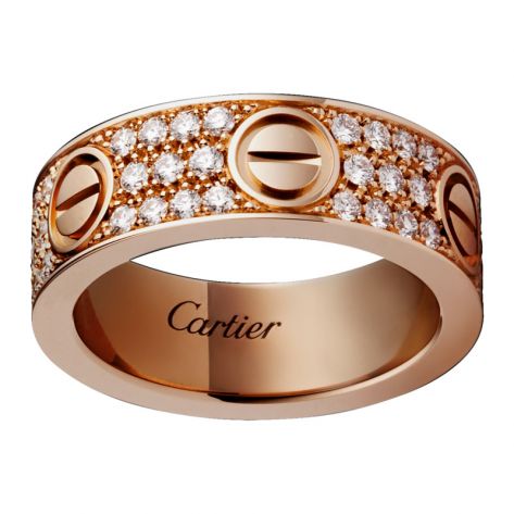 Кольцо в стиле Cartier Love в красном золоте