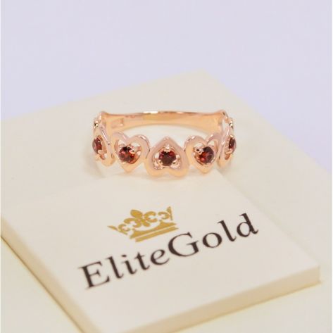 в красном золоте с гранатами