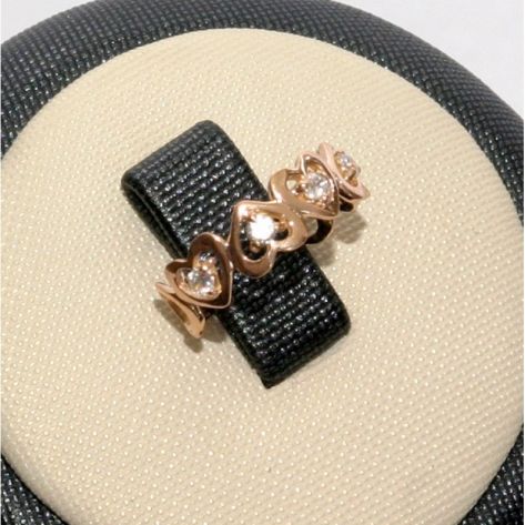 в красном золоте с белыми фианитами