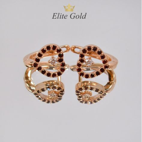 серьги с гранатами и бриллиантами