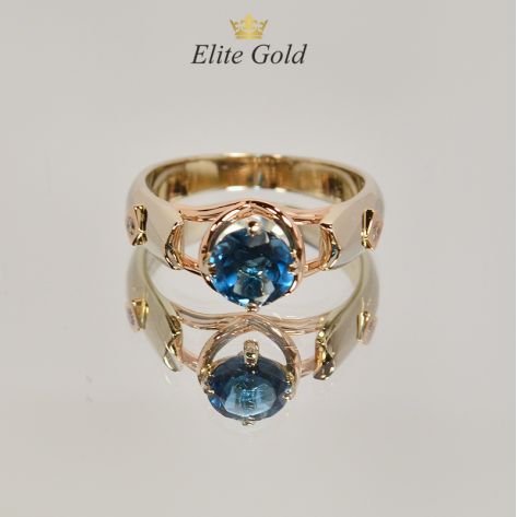 Кольцо Siren с топазом London Blue