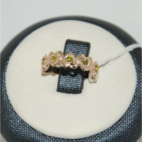 в красном золоте с хризолитами