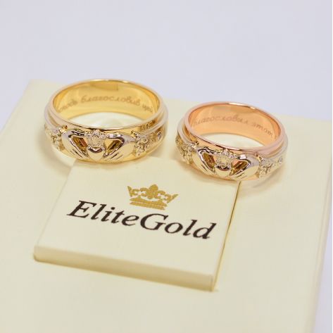 кладдахские кольца в трех цветах золота
