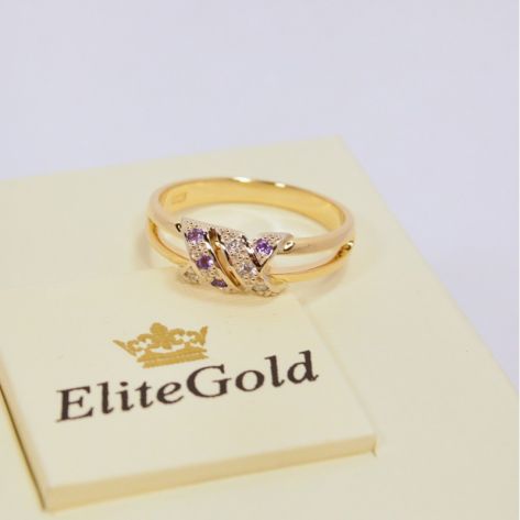 модификация с 8 камнями в красном и белом золоте