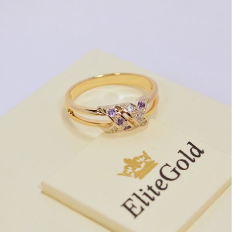 модификация с 8 камнями в красном и белом золоте