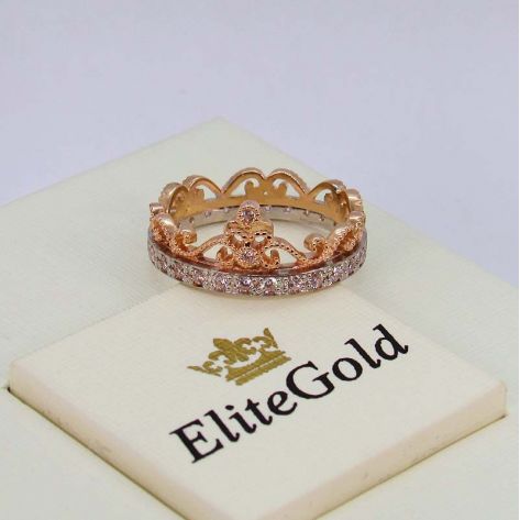 Кольцо Cronprincess в красном и белом золоте