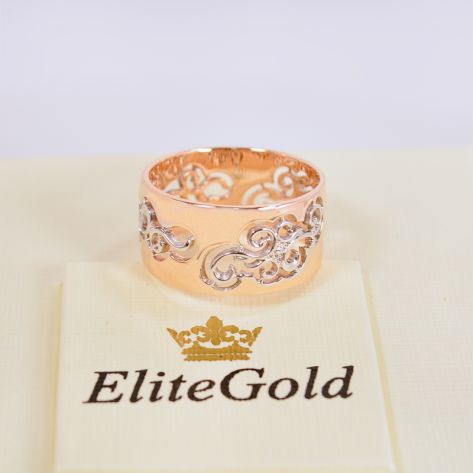 красное золото основа и белые узоры