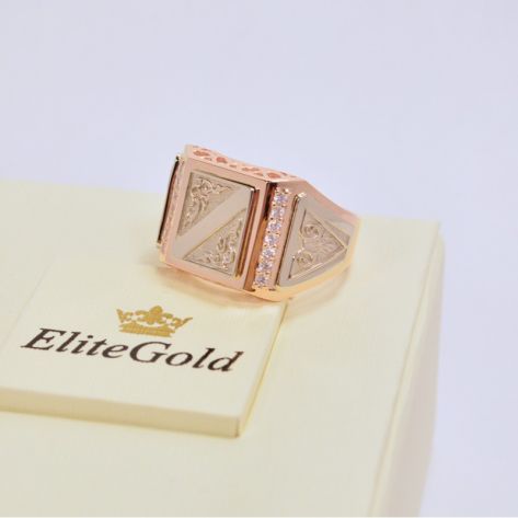 в красном золоте и белые накладки, боковые камни белые